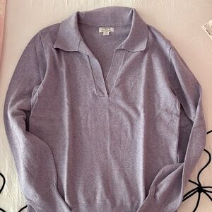 J. Crew Women's Soft Purple V-Neck Sweater